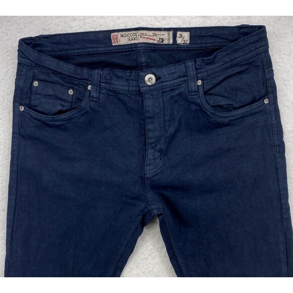 INDICODE Clay Jeans Men's Size 31x32 Black Slim Fit Stretchy Zip Fly Pants - Picture 4 of 12